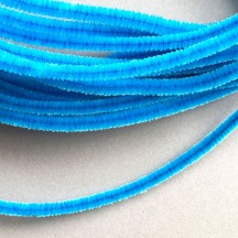 Soft 8mm Wired Chenille Cording in Turquoise ~ 1 yd.